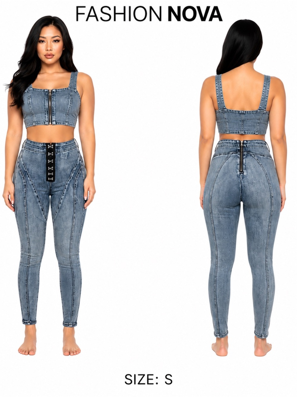 Fashion Nova High-Waisted Denim Skinny Jeans – Size 1(XS/S)